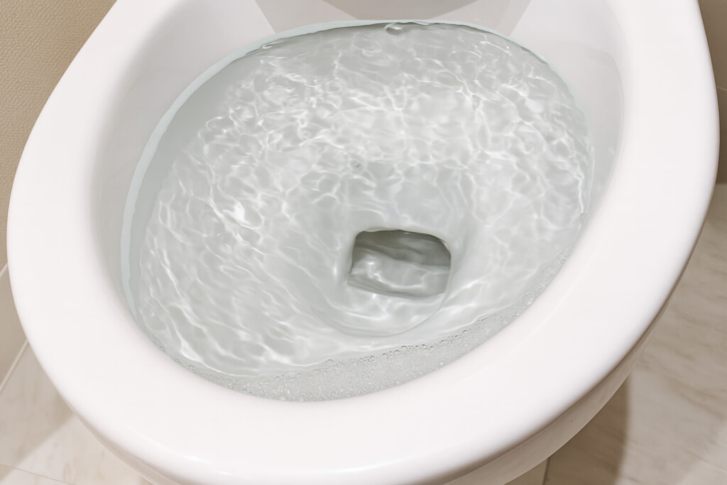 ティッシュでトイレがつまった時の症状