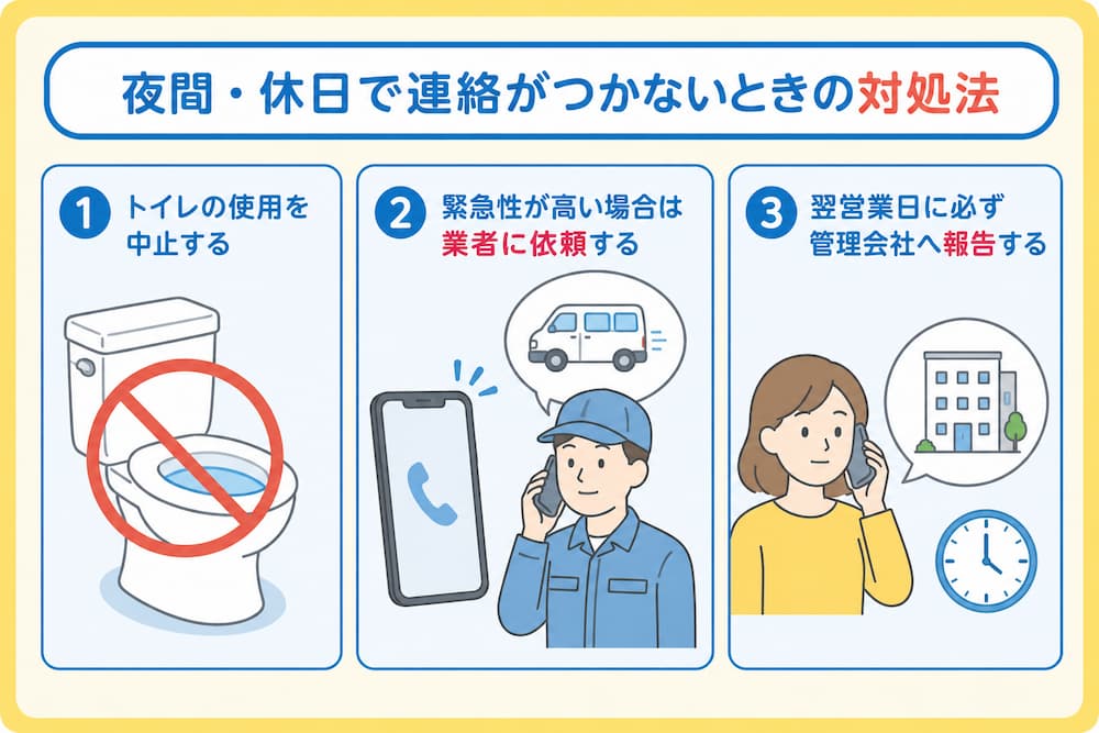夜間・休日で連絡がつかないときの対処法