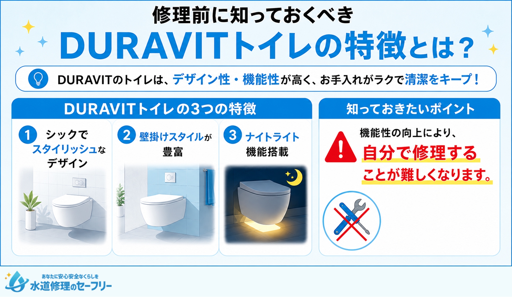 修理前に知っておくべきDURAVITトイレの特徴が何か解説