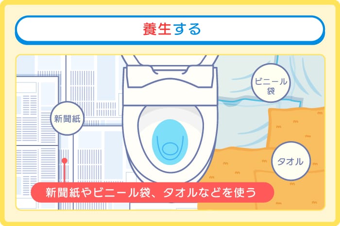 トイレを養生する