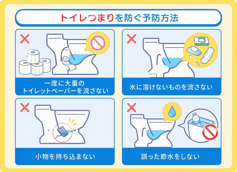 トイレつまりを防ぐ予防方法