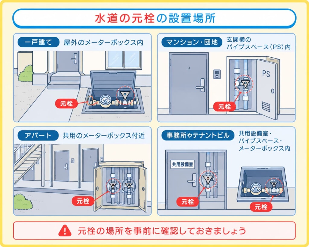 元栓の場所