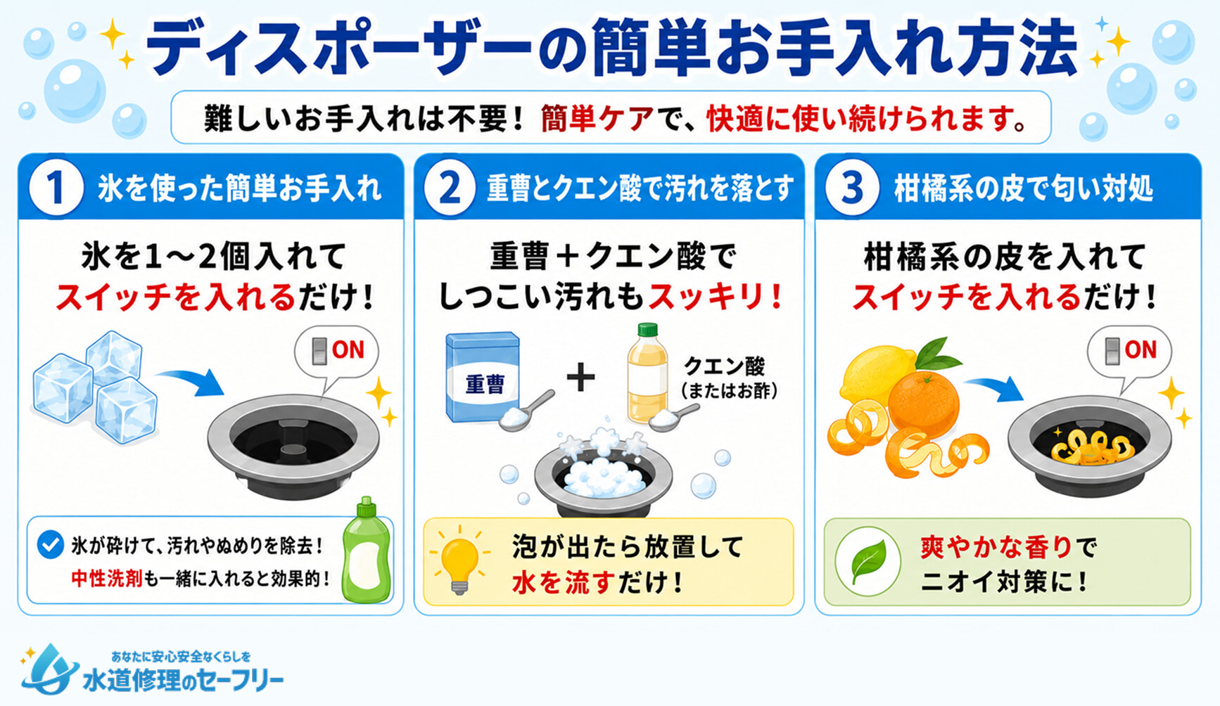 ディスポーザーの簡単お手入れ方法を解説