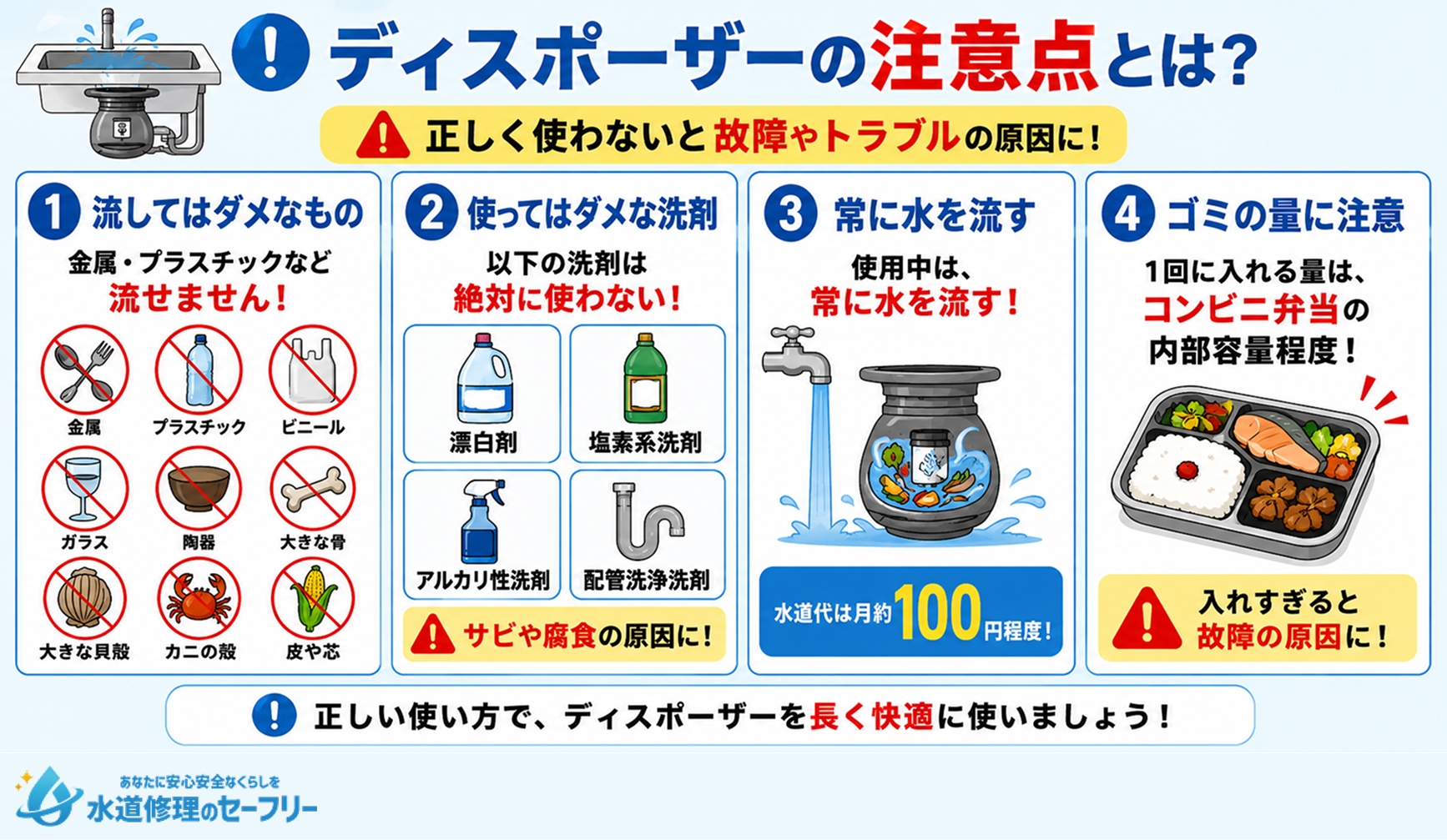 ディスポーザーの注意点が何か解説