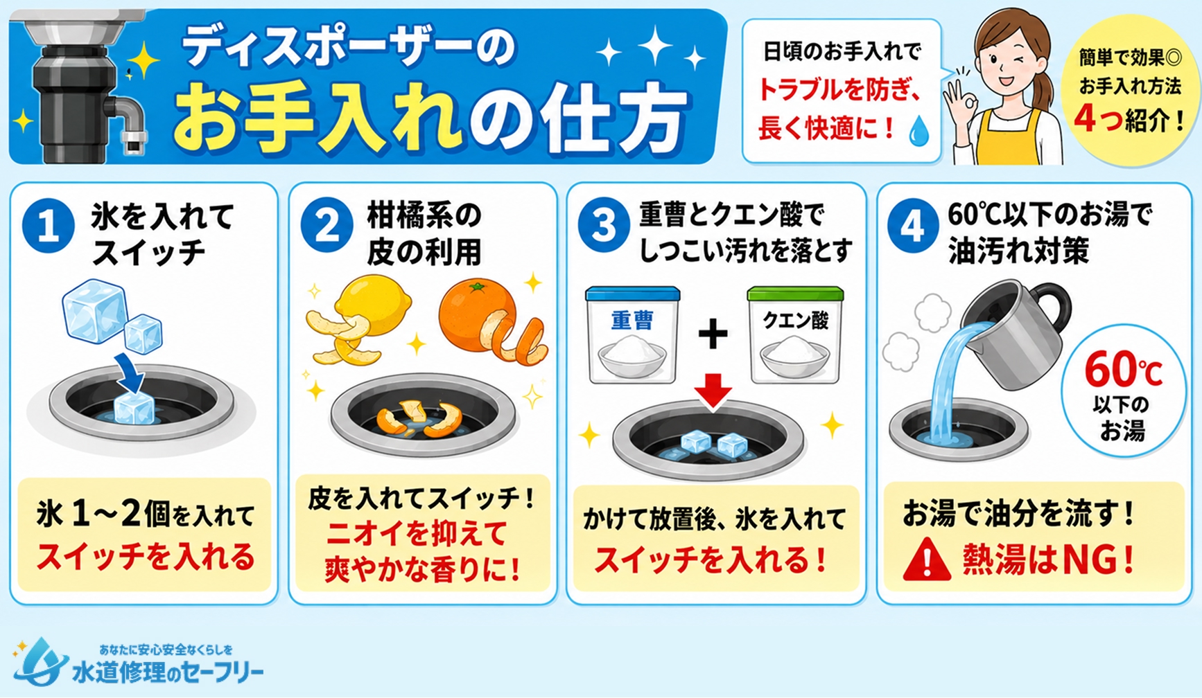 ディスポーザーのお手入れの仕方を詳しく解説