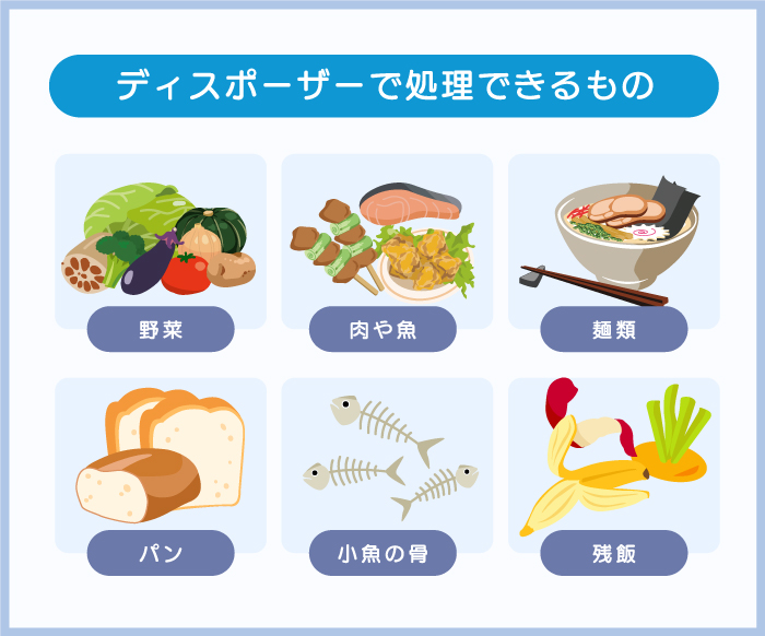 ディスポーザーで処理できるもの