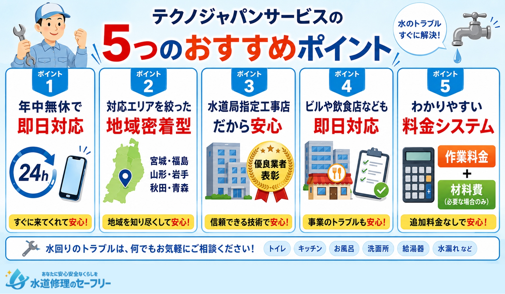 テクノジャパンサービスの5つのおすすめポイントを解説
