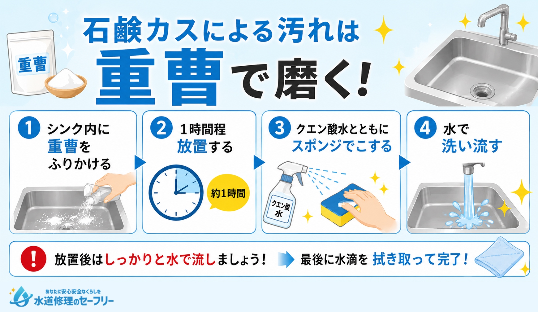 石鹸カスによる汚れは重曹で磨くことで解決!掃除のやり方を解説