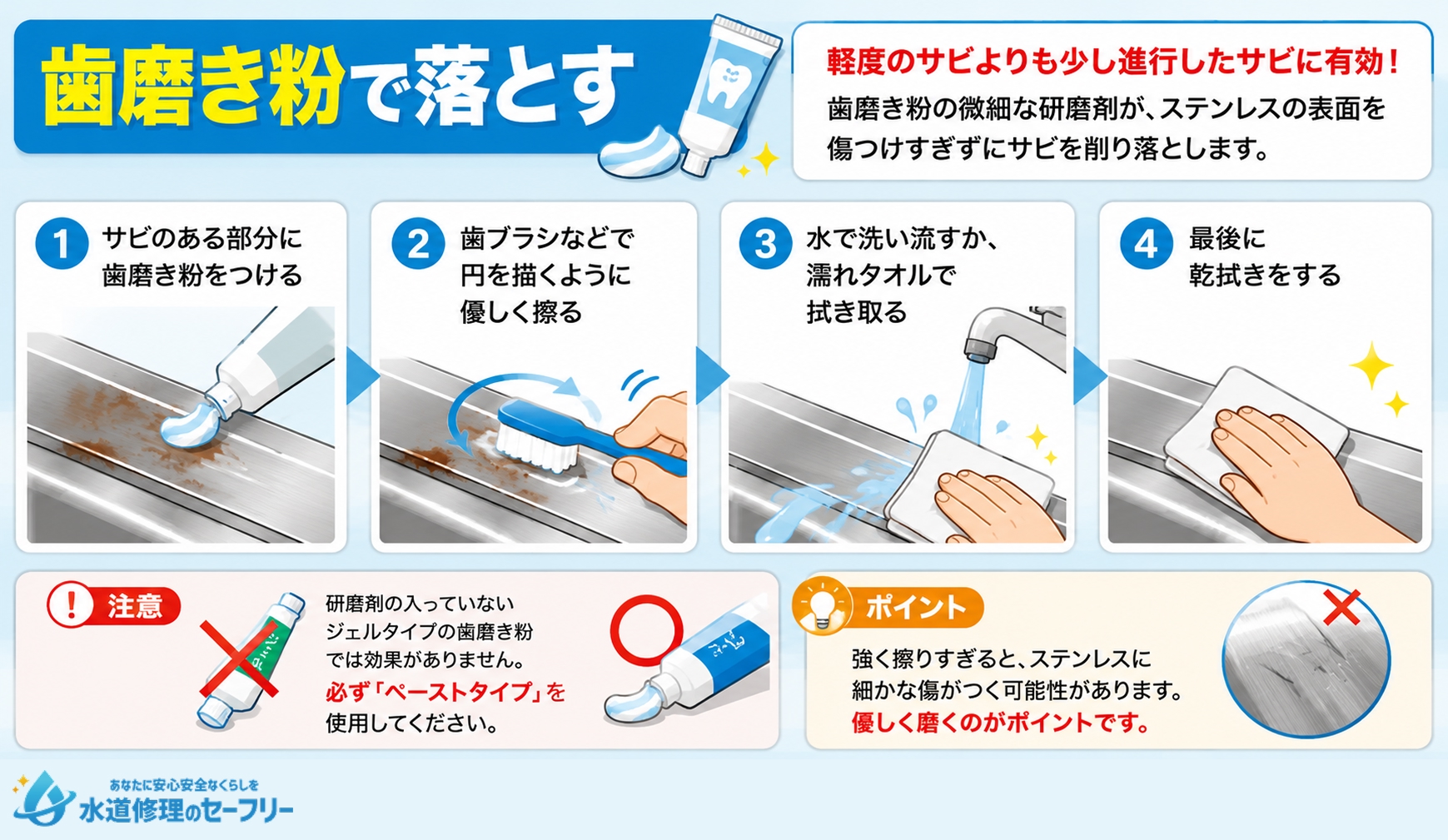 歯磨き粉で落とす方法を解説