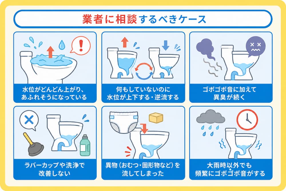 ゴボゴボ音が改善しないときはどうする?