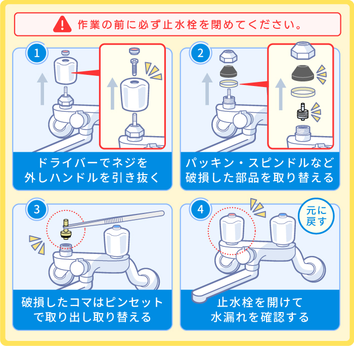 スパウト接合部分の不具合