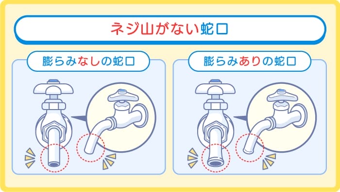先端にネジ山がない蛇口の交換方法