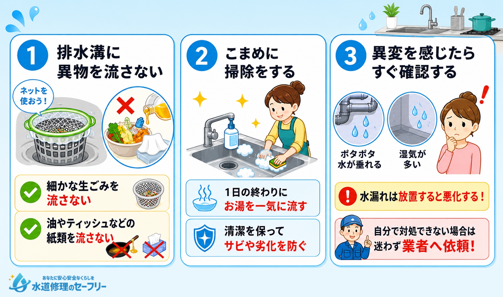 賃貸のキッチン水漏れを防ぐポイントを解説