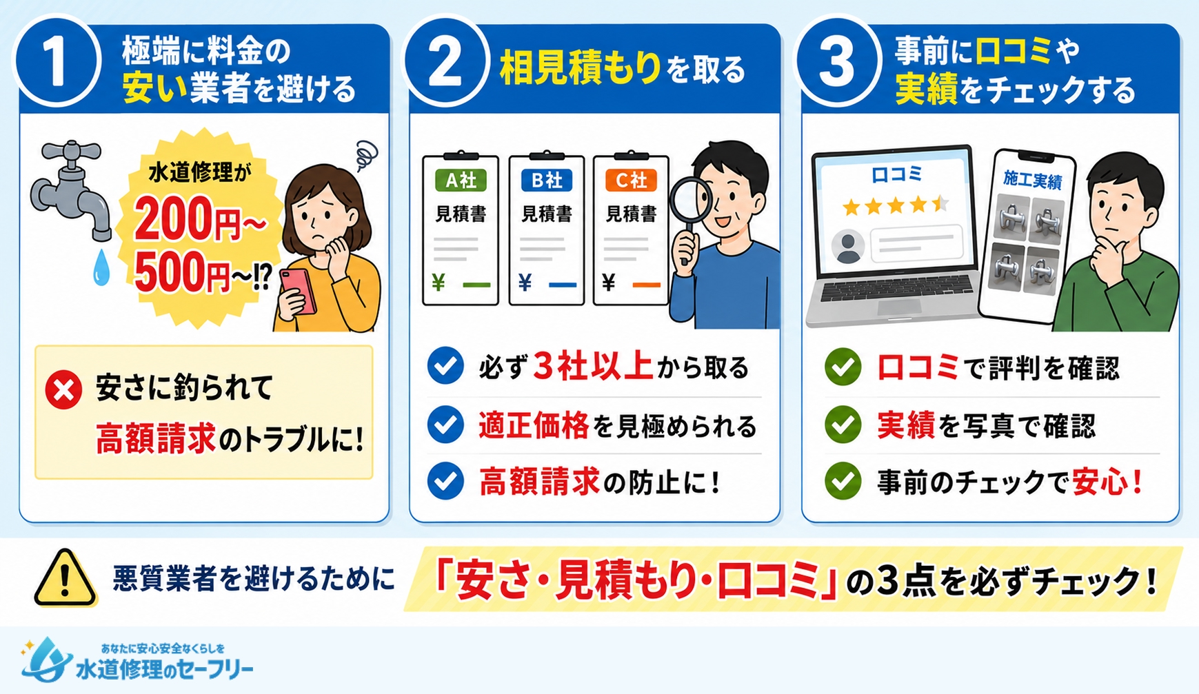 蛇口交換を業者に依頼するときの注意点を解説