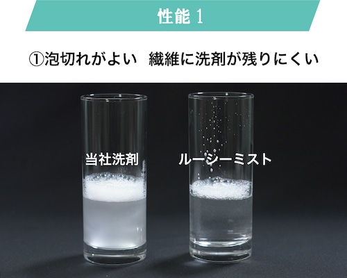 ミスト状の洗剤で泡切れが良い