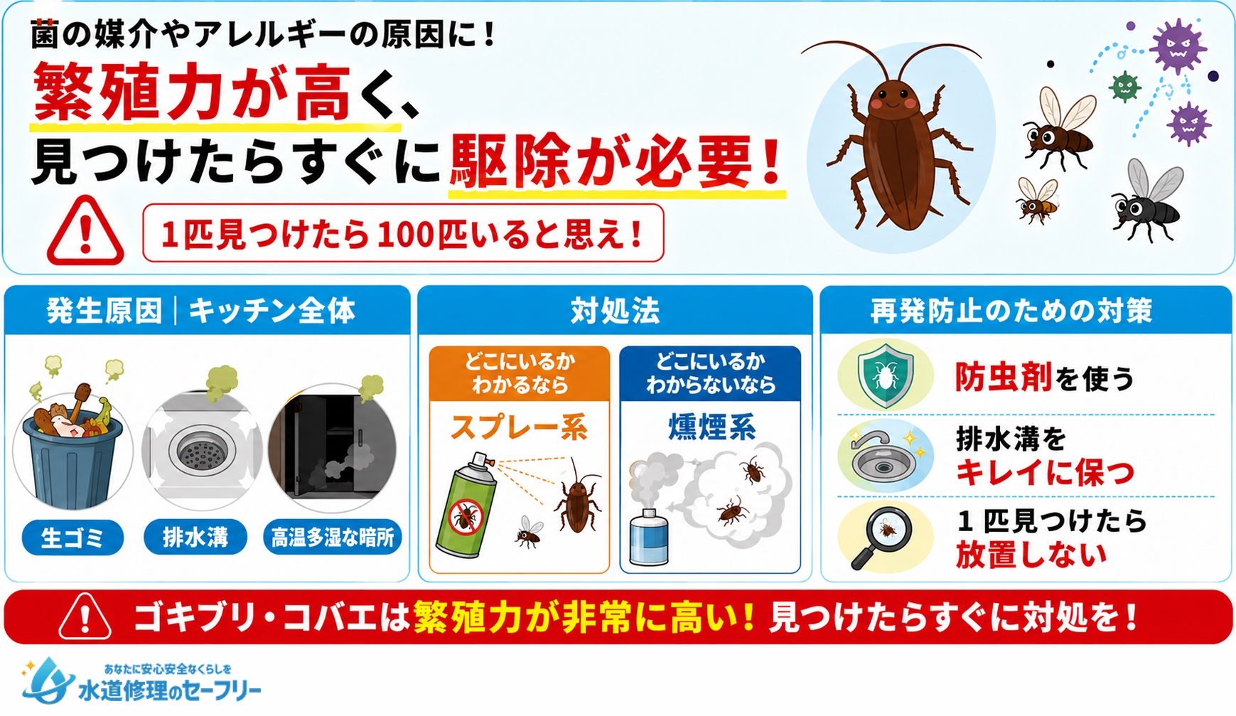 ゴキブリ・コバエについて解説