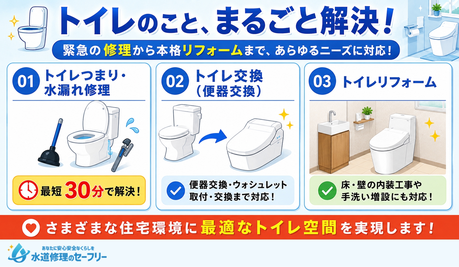 クラシアンのトイレに関するサービスについて解説