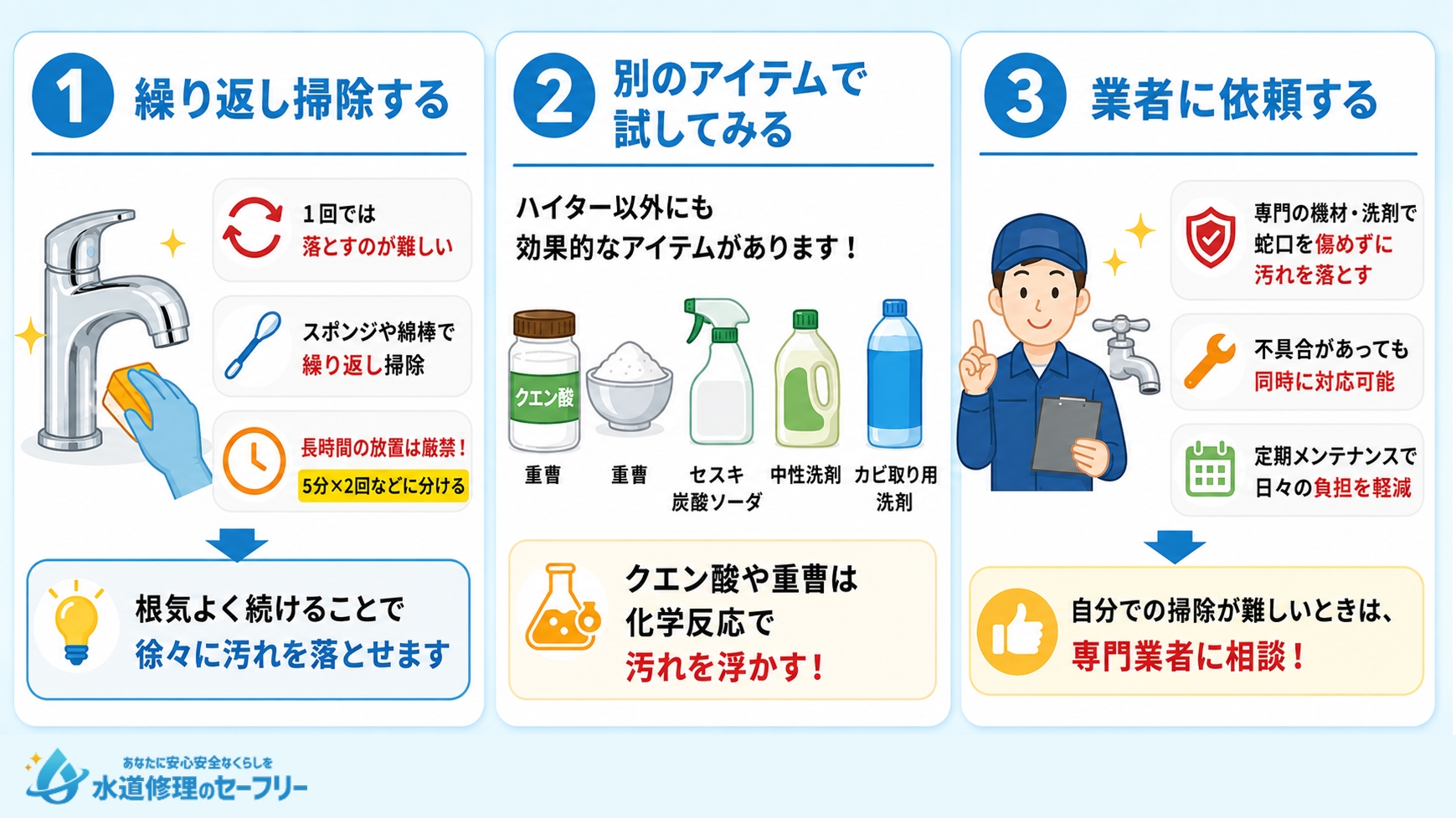 ハイターでキッチン蛇口のカビ汚れが落ちないときは?対処法を解説