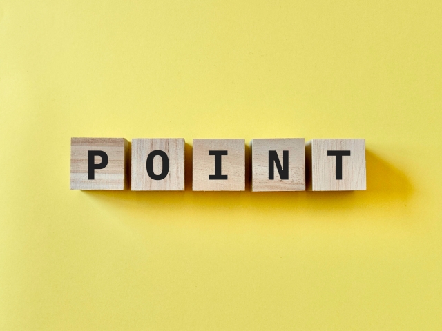 POINTと書かれたブロック