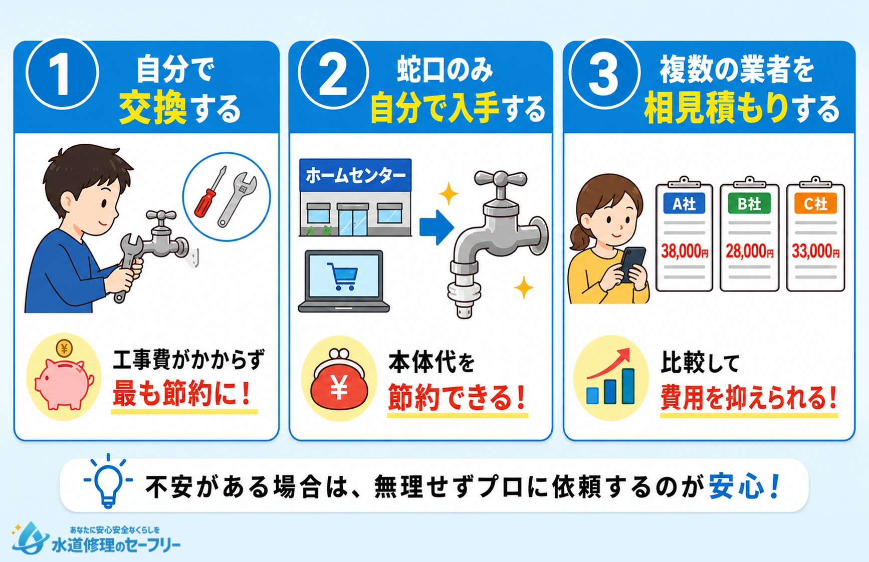 洗濯機の蛇口交換費用を安く抑えるコツを紹介