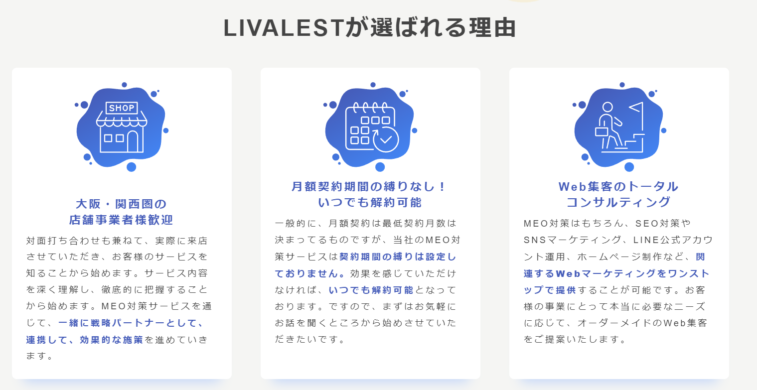 リバレストMEO_サービスの特徴