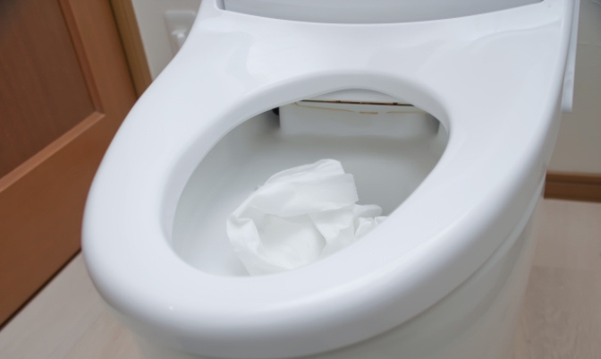 詰まっているトイレ