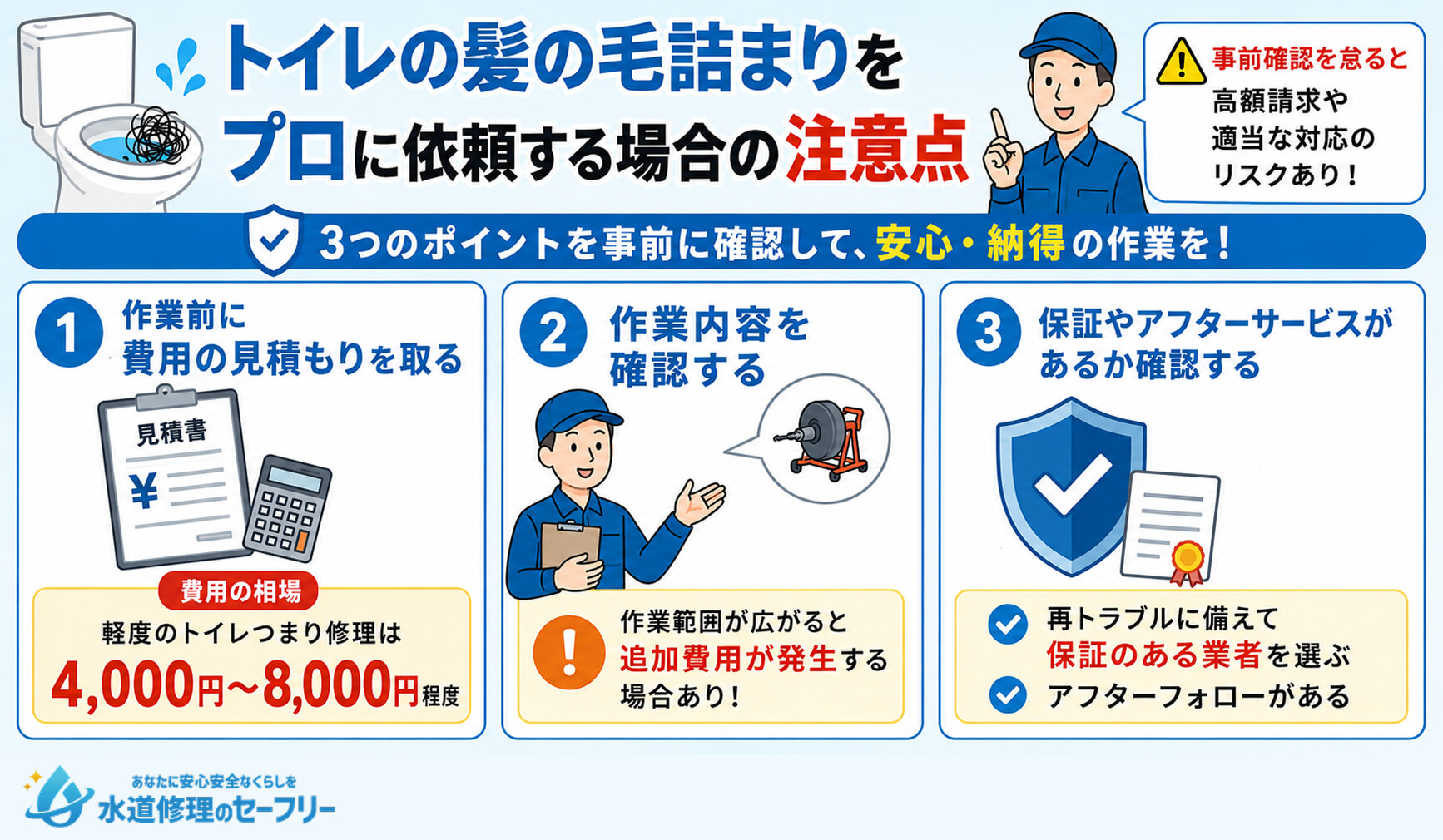 プロに依頼する場合の注意点を紹介。3つのポイントを確認しよう
