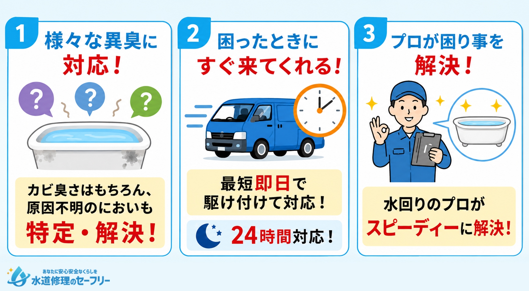 お風呂がカビ臭いときは水道業者に相談しよう