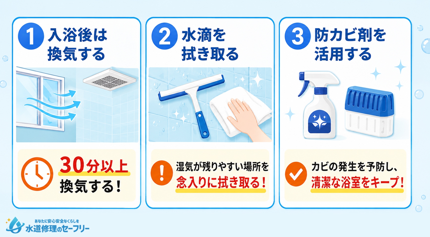 カビを再発させないための日常ケアを解説