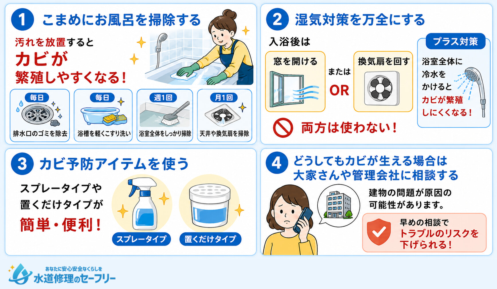 お風呂のカビによる退去費用トラブルを防ぐ対策法