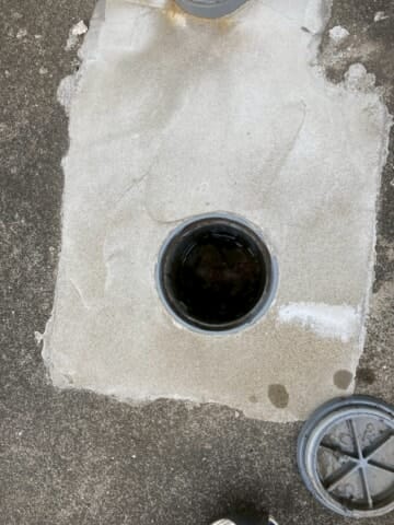 排水詰まり　作業前