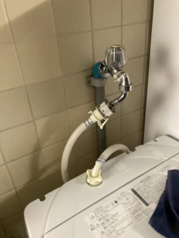 洗濯水栓交換前
