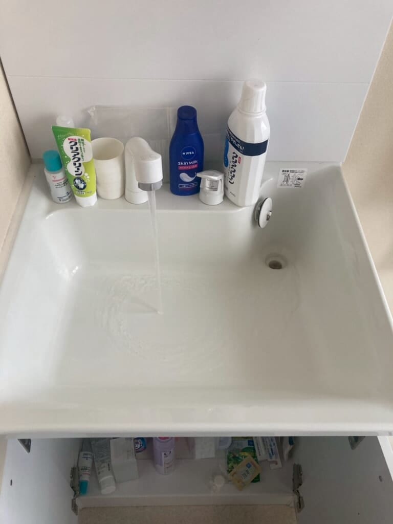 洗面排水つまり 作業後