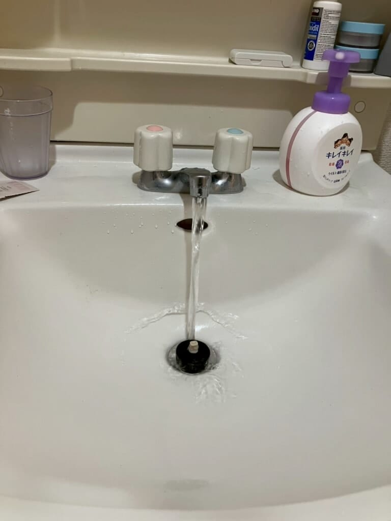 洗面排水つまり 作業後