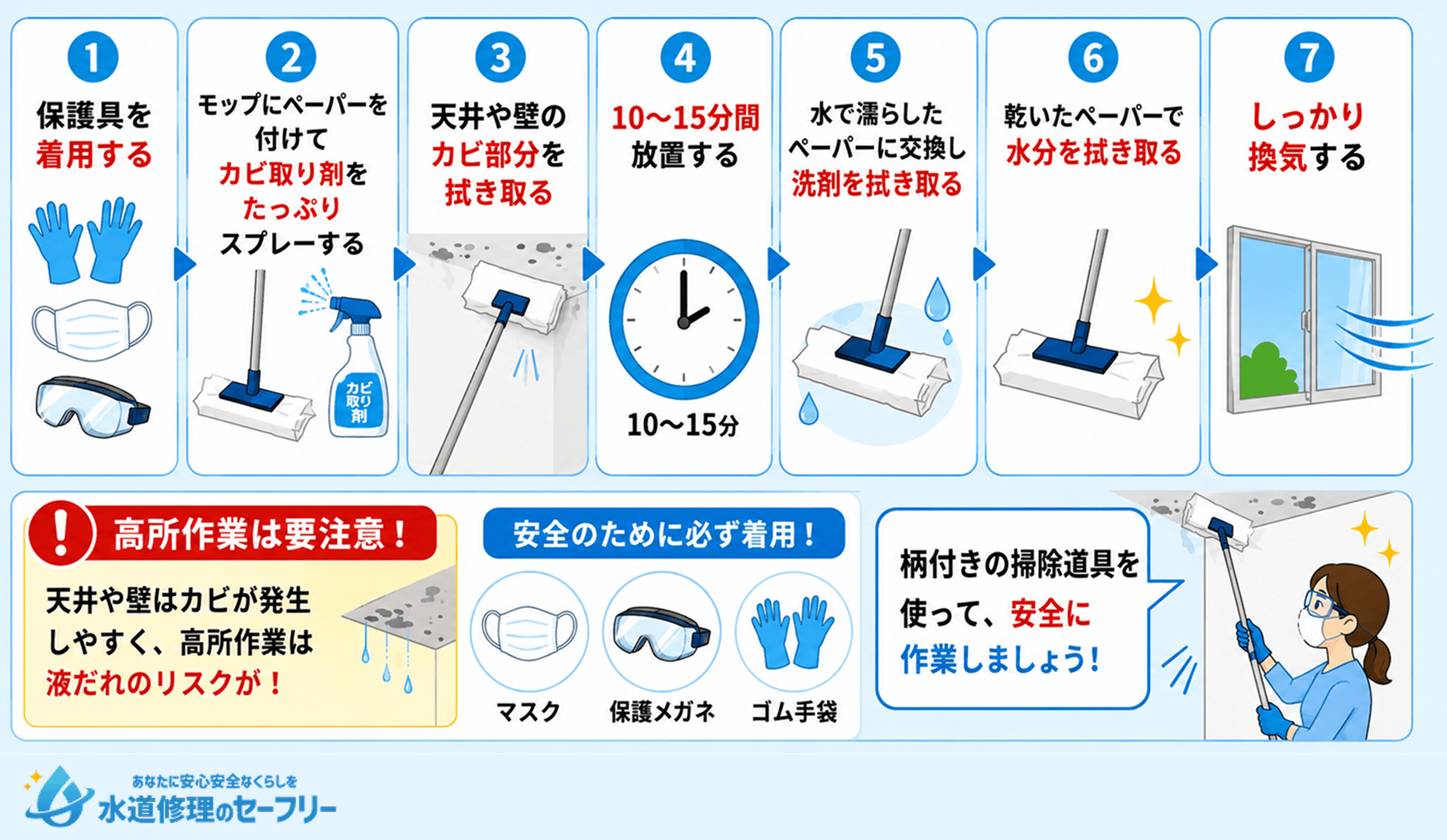 お風呂の天井の掃除方法を解説
