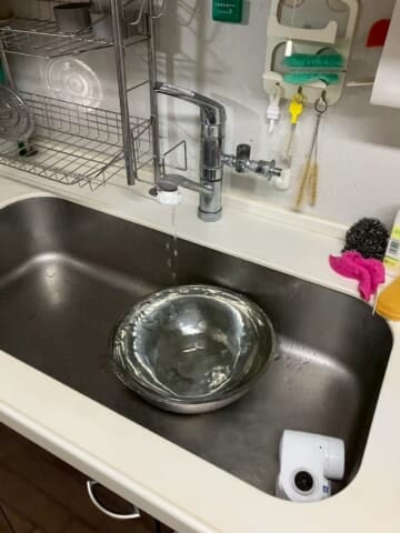 台所水栓交換前