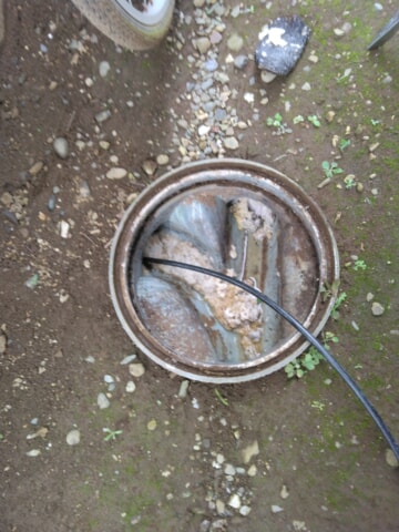 屋外排水管洗浄