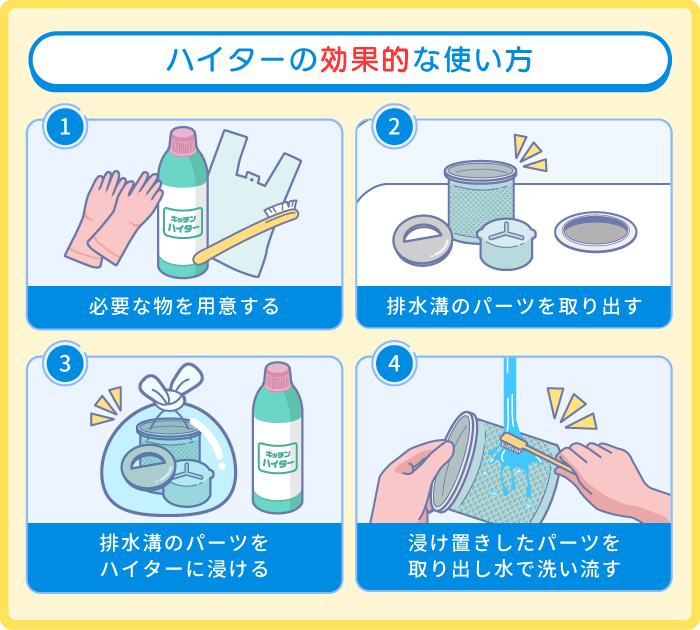 塩素系漂白剤で排水溝のつまりを解消!ハイターを使った効果的な方法