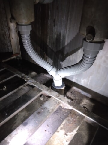 排水ホース交換後