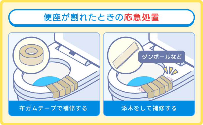 便座割れたときの応急処置