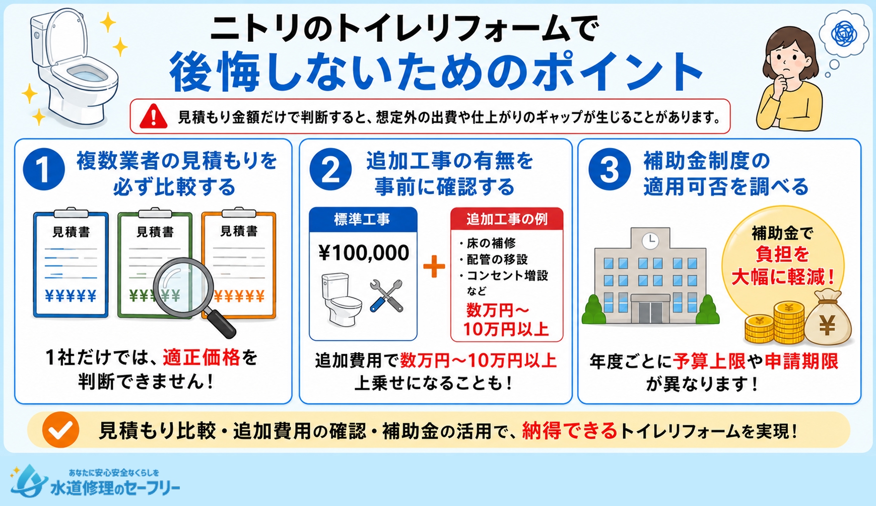 ニトリのトイレリフォームで後悔しないためのポイントを解説