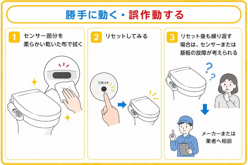 勝手に動く・誤作動する