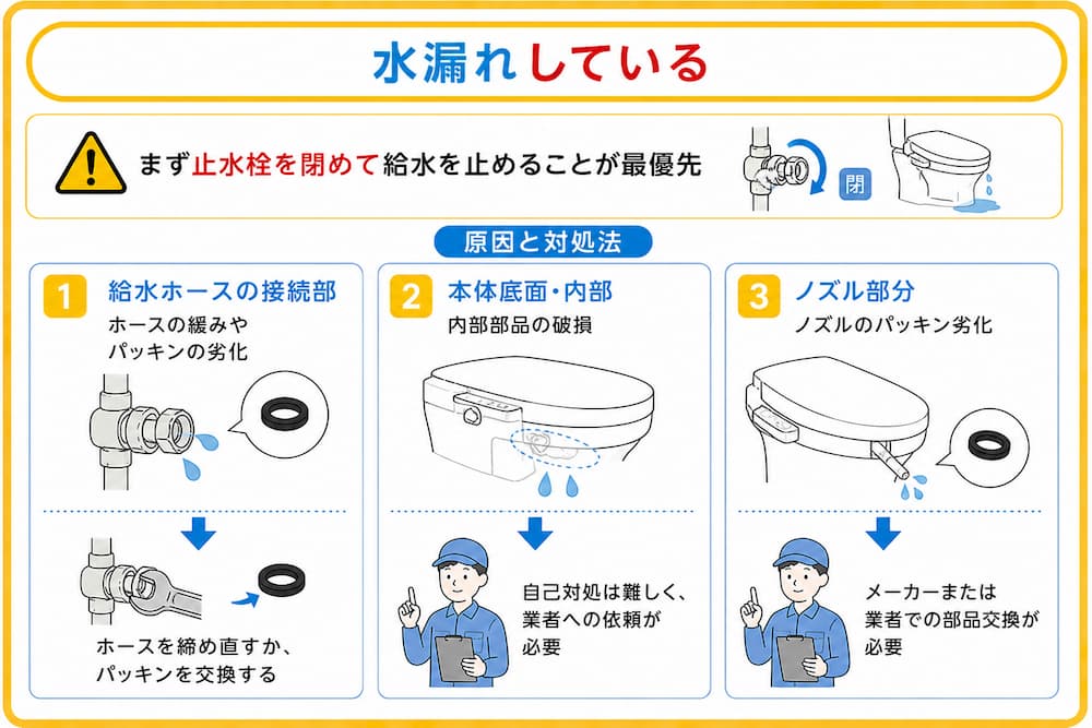 水漏れしている